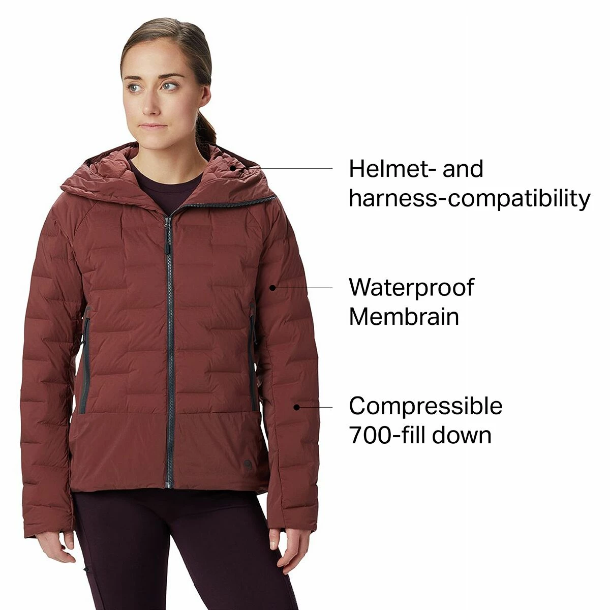 Mountain Hardwear Super DS Climb Hooded Down Jacket Women's 4 Mountain Hardwear Super DS Climb Hooded Down Jacket Women's - Image 2